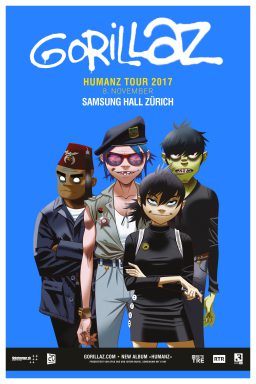 GORILLAZ am Mittwoch, 8. November 2017 in der Samsung Hall, Zürich